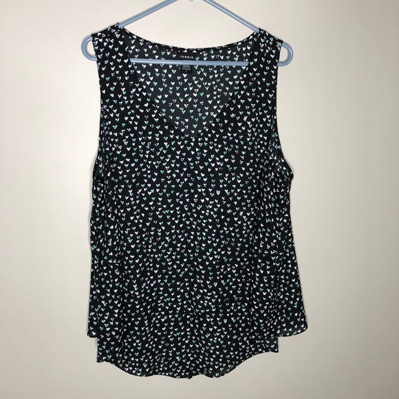 torrid Tops - Torrid Sleeveless Top with Overlay and Hearts 2X
